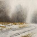 ZIMA-praca formatu 18/24 cm pastele suche