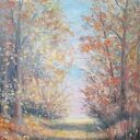Jesień - autorski obraz olejny na płótnie 46 x 33 cm 