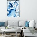 Plakat Obraz Blue Wave 50x70 cm B2 - abstrakcja turkusowa