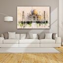 Obraz na ścianę Taj Mahal 120x80 cm - akwarela i architektura Indii