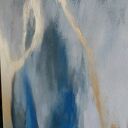 Abstrakcja ze złotem - obraz akrylowy 50x100 cm