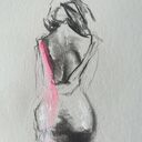 Neon Pink - kobieca inkografia z różowym akcentem 60x90 cm