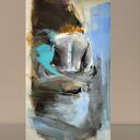 Terqua 50x80 cm - obraz Louka z drukiem fine art i akrylem