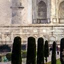 Obraz na ścianę Taj Mahal 120x80 cm - akwarela i architektura Indii