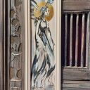 "Anioł" obraz malowany ręcznie 12,5cm x 37,5cm