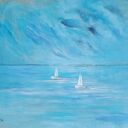 Morze - akrylowy obraz 30 x 40 cm, ręcznie malowany na płótnie