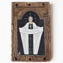 Anioł Klucznik XVIII obraz ręcznie malowany na drewnie