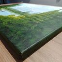 Ręcznie malowany obraz pejzaż „Za górami, za lasami” 50x70 cm