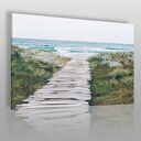 Fotoobraz na płótnie - MORZE PLAŻA MOST - 90x60cm (904401/90x60)