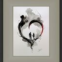 W objęciach serca, Akwarela 24x32 cm