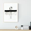 grafika 30x40 cm wykonana ręcznie, abstrakcja, elegancki minimalizm, obraz