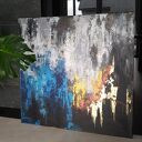 AUTUMN, wym. 100x140 cm - wielkoformatowy obraz abstrakcyjny na płótnie