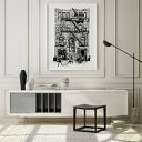 Plakat obraz Avenue A3 29.7x42 cm - czarno-biały Nowy Jork do salonu