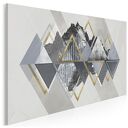 Złote Góry Skandynawskie - geometryczny obraz na płótnie 120x80 cm