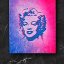 Marilyn Monroe Pop Art - obraz z efektem holo 40x50 cm ręcznie malowany