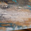 Blue lagoon 10 obraz abstrakcyjny nowoczesna abstrakcja do salonu