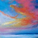 Pejzaż - rysunek A4 w pastelach olejnych