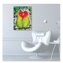 Obraz akrylowy „Soulmates” - papugi 55x75 cm, gotowy do zawieszenia 