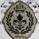 Dekoracyjny medalion vintage z zajączkiem w stylu shabby chic
