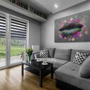 Obraz na płótnie - METALICZNE USTA - 120x80 cm (36801)