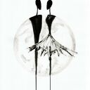 grafika 30x40 cm wykonana ręcznie, abstrakcja, elegancki minimalizm, obraz do salonu