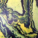 Czarno-żółty duży obraz do salonu 80x80 - akryl na płótnie