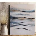 Obraz akrylowy Abstrakcja 60x50 cm - szaro-biały z dodatkiem złota