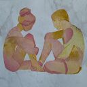 Between Us - obraz botaniczny z prawdziwych suszonych kwiatów 30x21 cm