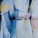 Abstrakcja - akwarela 24/32 cm - ręcznie malowany obraz Pauliny Lebidy