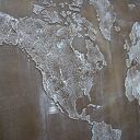 ręcznie malowana MAPA ŚWIATA - 01 - 126x70cm obraz