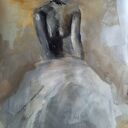 W bieli 39x57 Louka - obraz Fine Art do salonu i sypialni