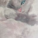 Kłębuszek - obraz. Akryl na płótnie 80x60cm