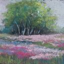 Rysunek drzewa - format A5, pastel suchy na papierze Ingres