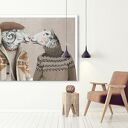 NOWOCZESNY OBRAZ DRUKOWANY NA PŁÓTNIE - BARAN I OWCA 120x80cm 02604