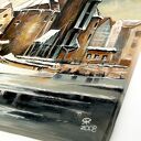 Gdańsk. Pierwszy śnieg - obraz olejny na płótnie