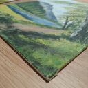 Barwny pejzaż - zestaw 2 ręcznie malowanych obrazów akrylowych 30x24 cm 