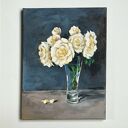 Jesienne róże - obraz akrylowy na płótnie 30x40cm