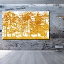 Obraz XXL DRZEWO 38 - 120x70 cm na płótnie Canvas, złoty i żółty