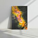 „Złoty Przepływ Energii” - abstrakcyjny obraz ręcznie malowany 40x60 cm