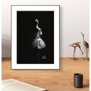 DANCE 7 - SERIA TANIEC (A4) - baletnica grafika ręcznie wykonana, ręcznie malowana, ballet fine art