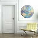 Krajobraz księżycowy 8 - obraz kosmosu z techniką ebru (60 cm)