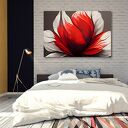 Nowoczesny obraz na płótnie z czerwonym kwiatem 120x80 cm