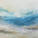 Morze - oryginalna akwarela 20x20 cm