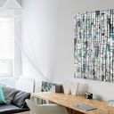 Obraz na płótnie - BRZOZA ABSTRAKCJA NORDYCKI - W PIONIE - 50x70 cm (91103)