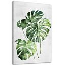 Kwiat Monstera 70x100 cm - nowoczesny obraz drukowany na płótnie