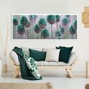 Obraz drukowany na płótnie KWIATY CZOSNKÓW W BŁĘKITACH - format 147x60cm
