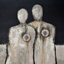 Busola ma, postacie - nowoczesny obraz ręcznie malowany 50x70