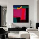 Duży obraz nowoczesny w technice akrylowej 120x120cm