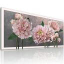 Obraz drukowany na płótnie Kwiaty Piwonii 147x60 cm - nowoczesna dekoracja do salonu