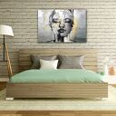 Obraz na płótnie z twarzą kobiety 120x80 cm - glamour i loft